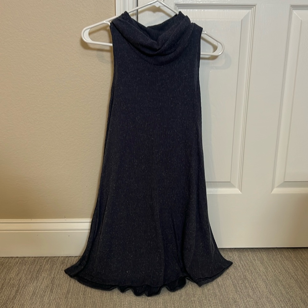Euc sweater dress Heathered blue gray turtleneck
